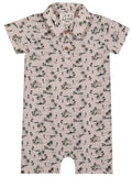 Me & Henry Molokai Printed Woven Romper | Beige Island Print