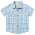 Me & Henry Newport Woven Shirt | Blue/White Plaid Gauze