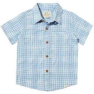 Me & Henry Newport Woven Shirt | Blue/White Plaid Gauze