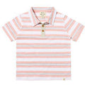 Me & Henry Shipping Polo | Pink/Grey/White Stripe