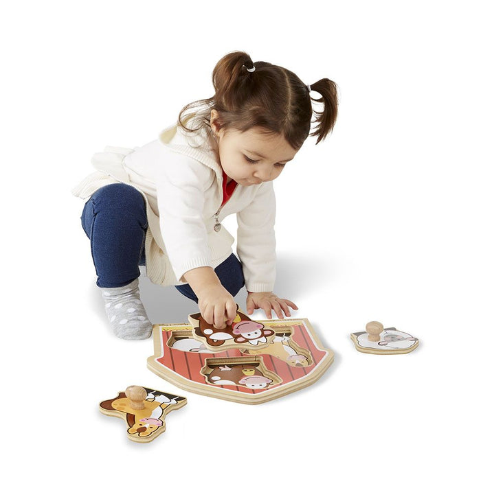 Melissa & Doug Jumbo Knob Puzzle Barnyard Animals