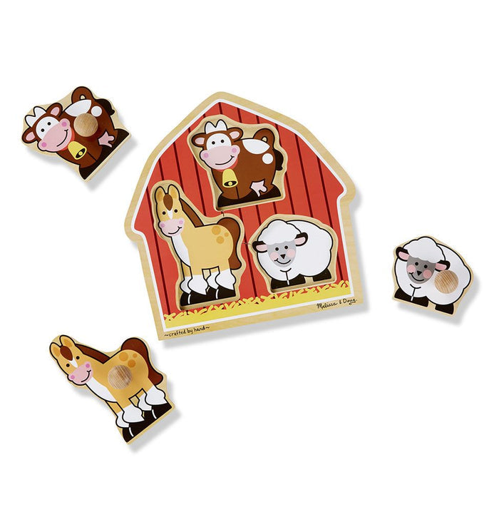 Melissa & Doug Jumbo Knob Puzzle Barnyard Animals