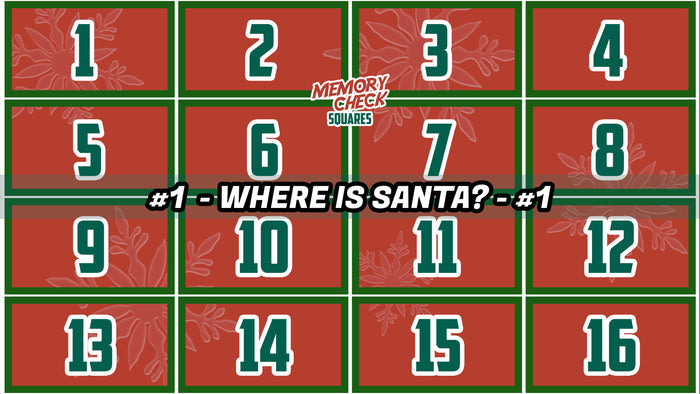 Memory Check Squares: Christmas Edition