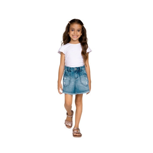 Milon Skirt-Shorts | Blue Denim