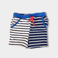 Mini Baby Boden Blue Stripe Jersey Shorts 12-18 Months