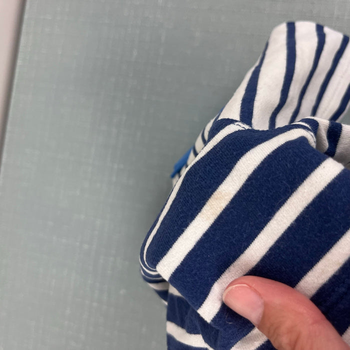 Mini Baby Boden Blue Stripe Jersey Shorts 12-18 Months