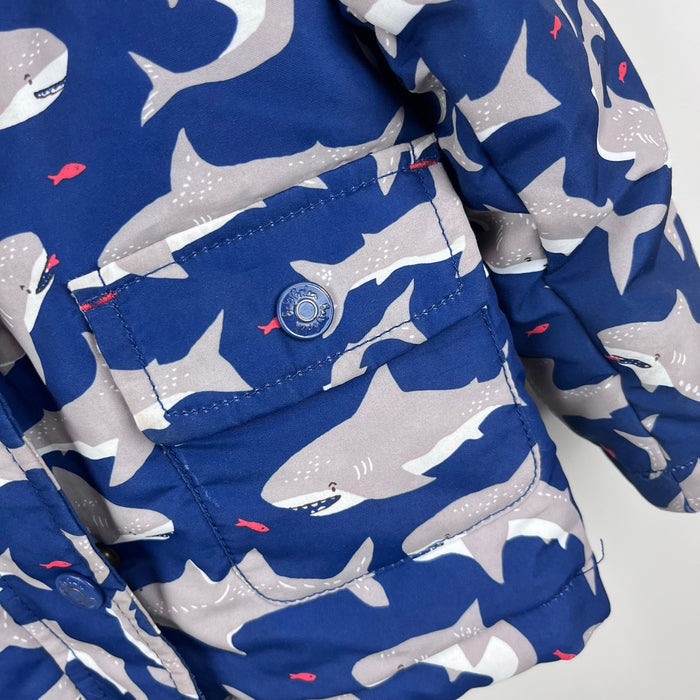 Mini Baby Boden Navy Blue Shark Jacket 3-4