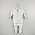 Mini Baby Boden White Yellow Chick Footie 3-6 Months