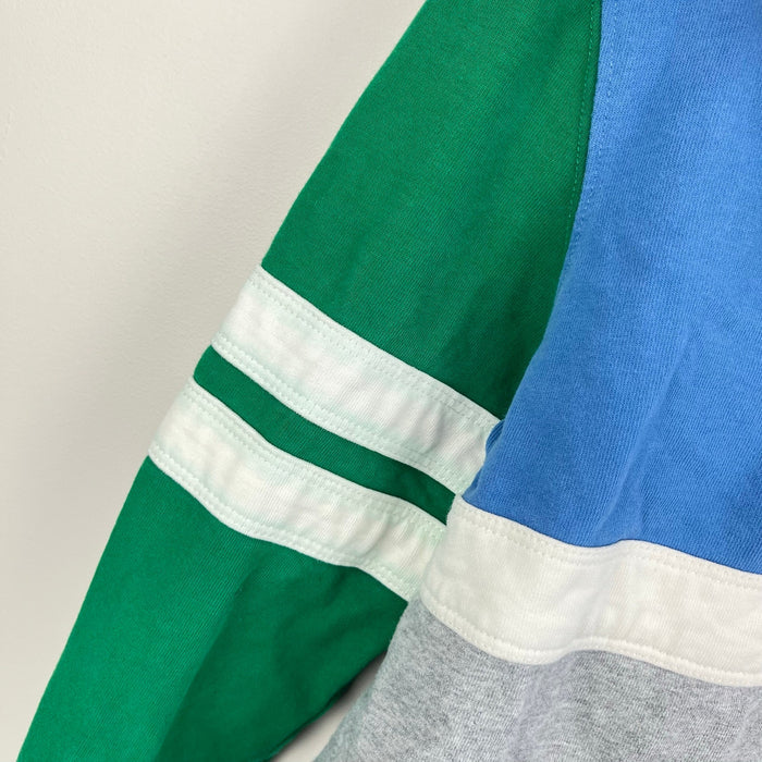 Mini Boden Applique Color Block Varsity Rugby Shirt 9-10