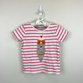 Mini Boden Applique T-Shirt Azalea Pink/Ivory Ice Cream 4-5