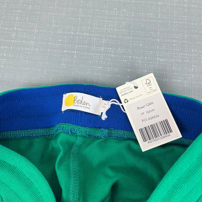 Mini Boden Baggies Shorts Green 7 NWT