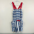 Mini Boden Blue and White Striped Towelling Romper 11-12
