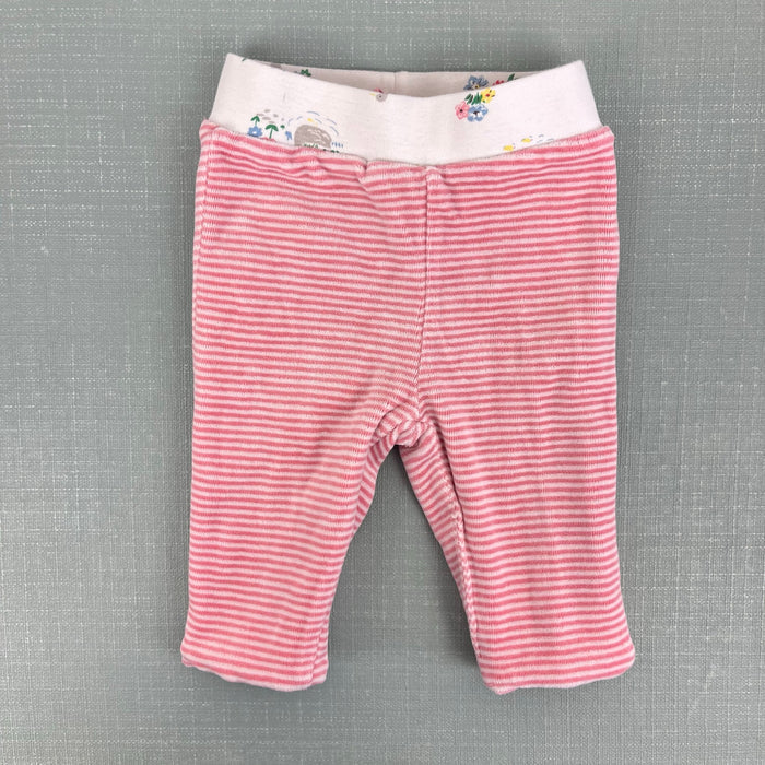Mini Boden Cosy Velour Reversible Jacket & Pants Set Pink/Ivory Ducks 3-6 Months