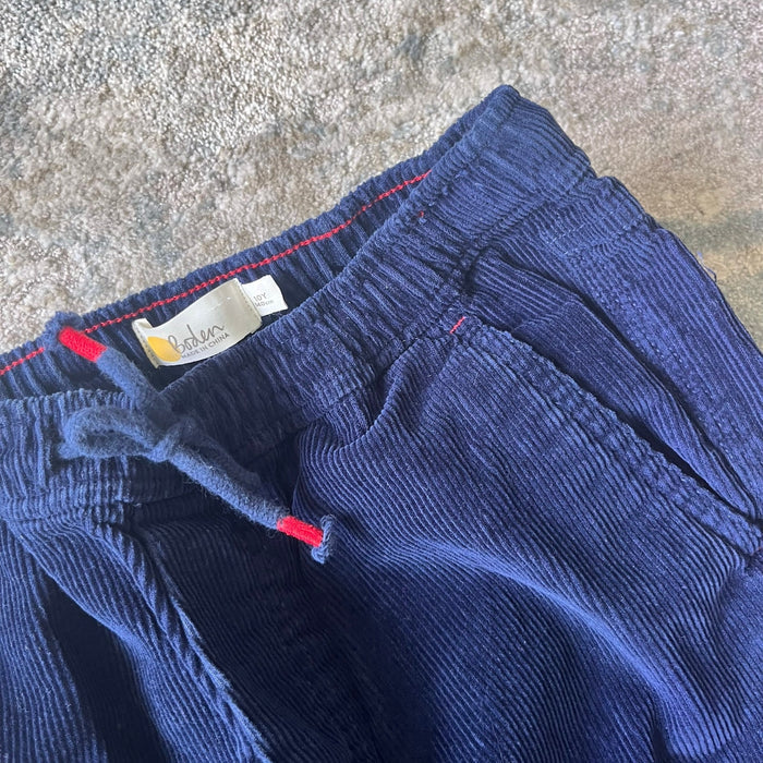Mini Boden Cozy Corduroy Drawcord Trousers Navy Blue 10