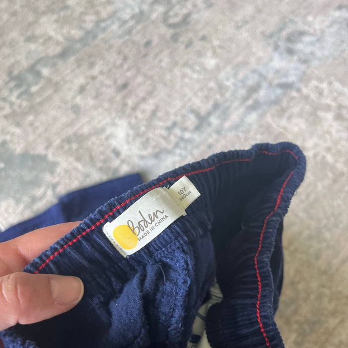 Mini Boden Cozy Corduroy Drawcord Trousers Navy Blue 10