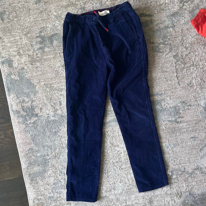 Mini Boden Cozy Corduroy Drawcord Trousers Navy Blue 10