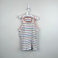 Mini Boden Cutaway Tank Top Bright Petal Pink Island Blue 8-9