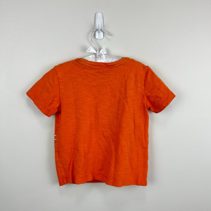 Mini Boden Embroidered T-Shirt Fire Opal Octopus 4-5