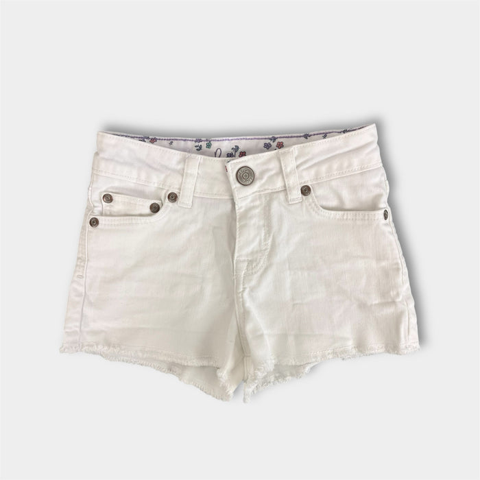 Mini Boden Girls White Denim Shorts 7