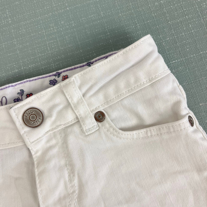 Mini Boden Girls White Denim Shorts 7