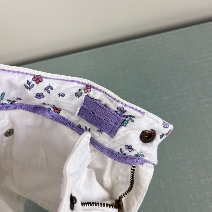 Mini Boden Girls White Denim Shorts 7