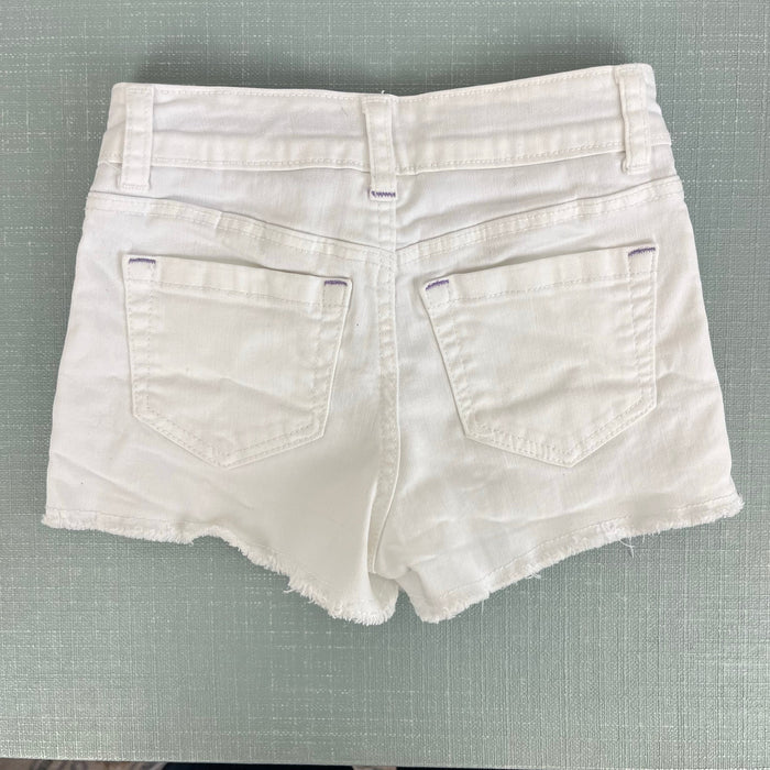 Mini Boden Girls White Denim Shorts 7
