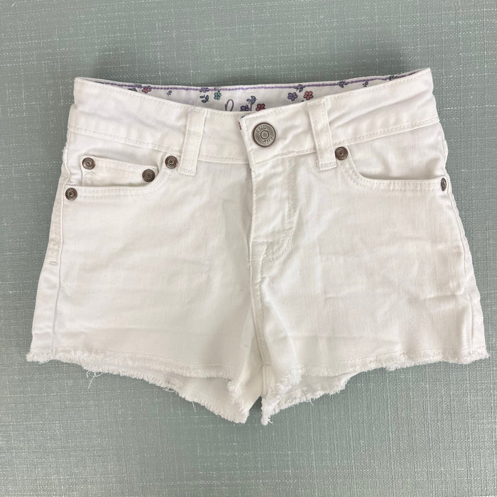 Mini Boden Girls White Denim Shorts 7