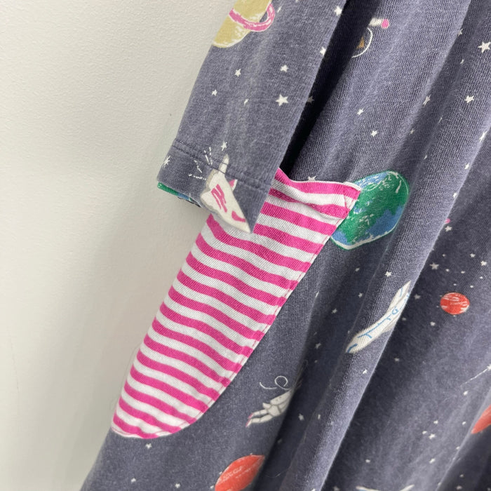 Mini Boden Gray Sprout in Space Tunic 7-8