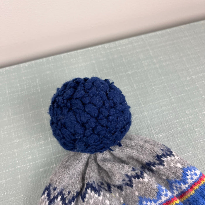 Mini Boden Intarsia Knit Fair Isle Sprout Winter Beanie Hat S
