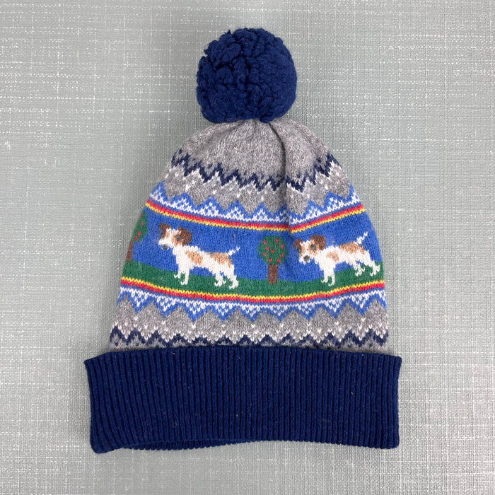 Mini Boden Intarsia Knit Fair Isle Sprout Winter Beanie Hat S