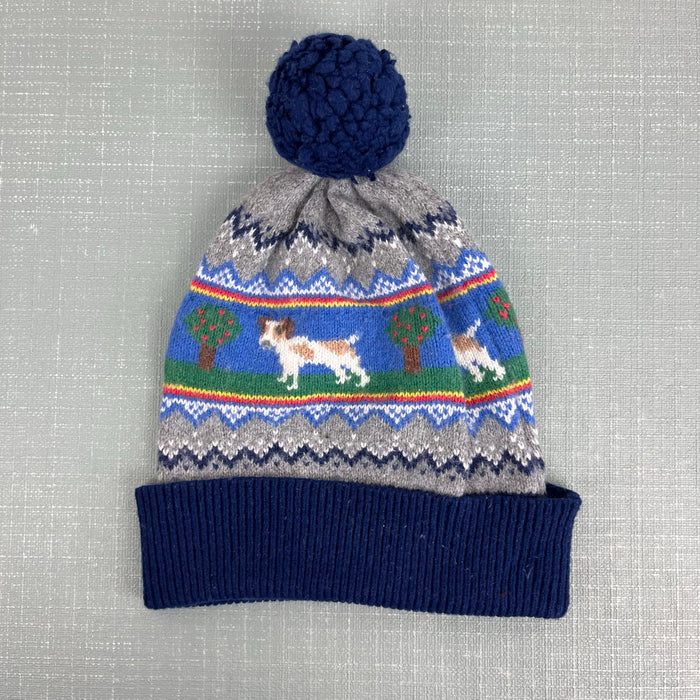 Mini Boden Intarsia Knit Fair Isle Sprout Winter Beanie Hat S