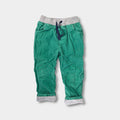 Mini Boden Jersey-Lined Cord Star Applique Pants Green 3-4
