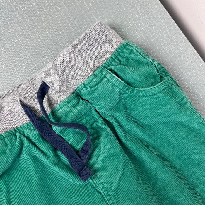 Mini Boden Jersey-Lined Cord Star Applique Pants Green 3-4