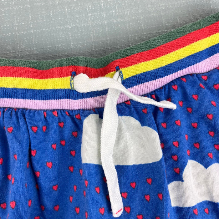 Mini Boden Jersey Skort Blue Love Clouds 6-7