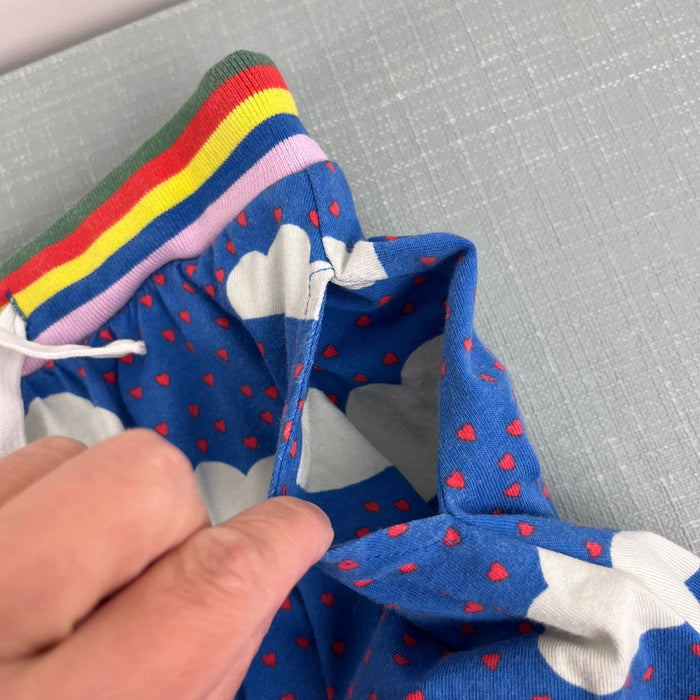 Mini Boden Jersey Skort Blue Love Clouds 6-7