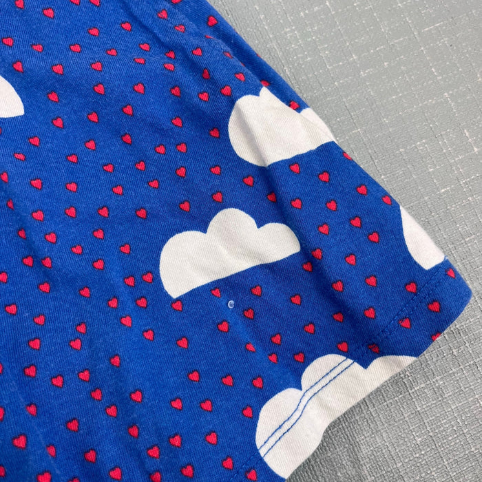 Mini Boden Jersey Skort Blue Love Clouds 6-7