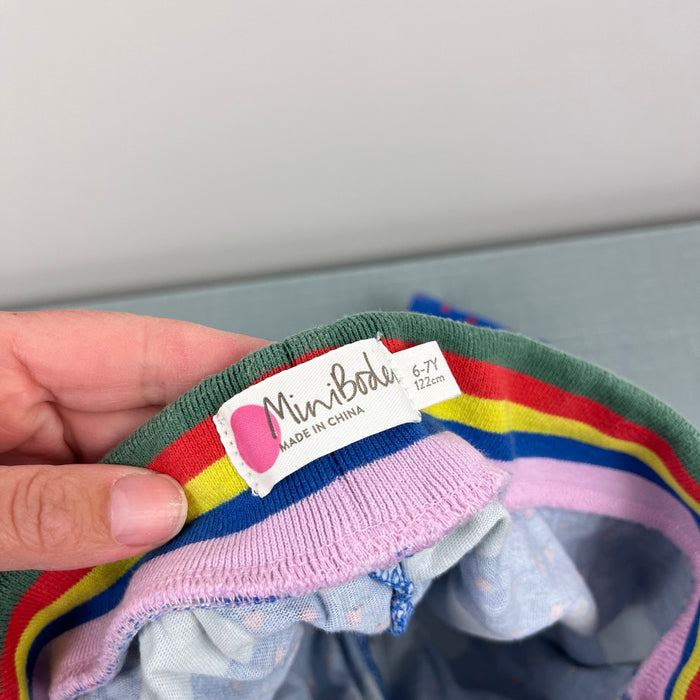 Mini Boden Jersey Skort Blue Love Clouds 6-7