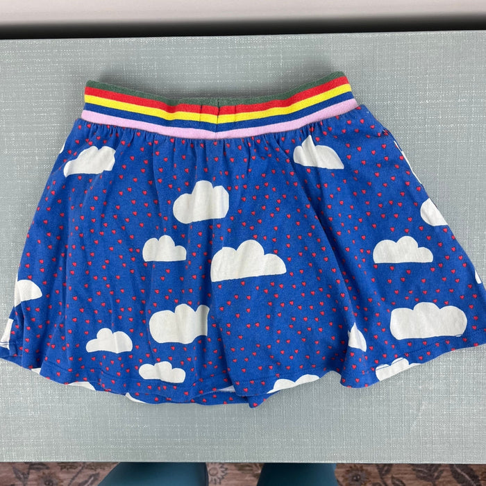 Mini Boden Jersey Skort Blue Love Clouds 6-7