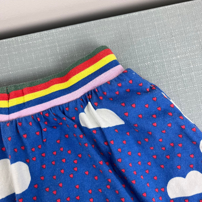 Mini Boden Jersey Skort Blue Love Clouds 6-7