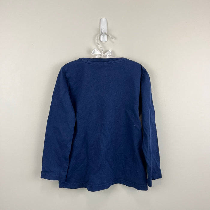 Mini Boden Long Sleeve Applique T-Shirt Navy Instruments 5-6
