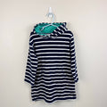 Mini Boden Navy & White Stripe Towelling Throw-On 5-6