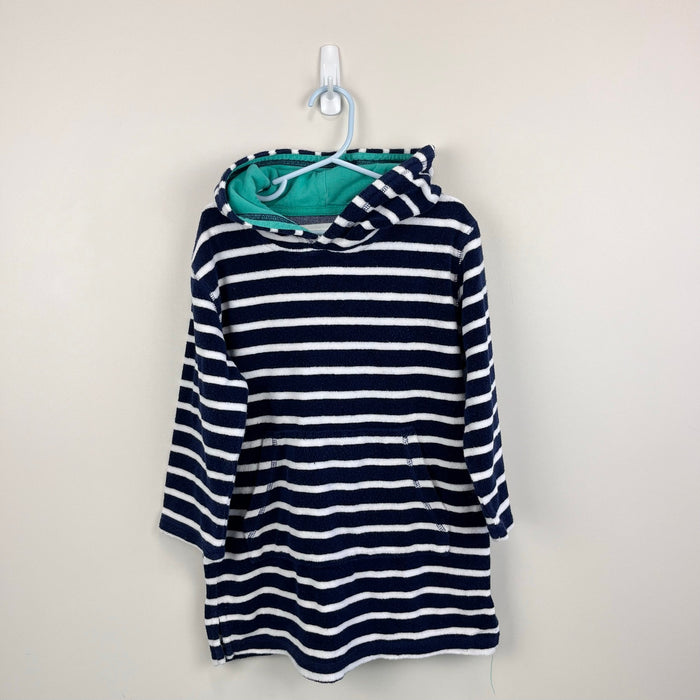 Mini Boden Navy & White Stripe Towelling Throw-On 5-6