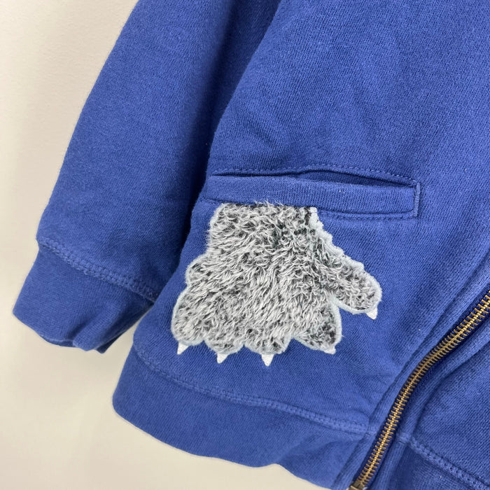 Mini Boden Novelty Hoodie Starboard Blue Wolf 3-4