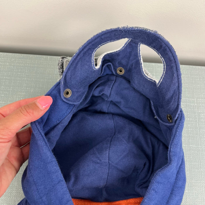 Mini Boden Novelty Hoodie Starboard Blue Wolf 3-4