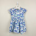 Mini Boden Peter Pan Collar Ruffle Unicorn Dress 3-4