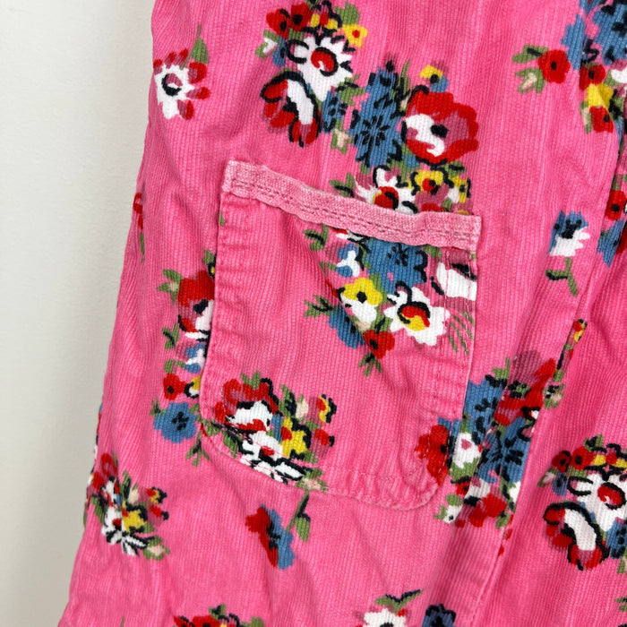 Mini Boden Pink Floral Corduroy Jumpsuit Overalls 12-18 Months