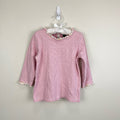 Mini Boden Pink Striped Ruffle Top 7-8