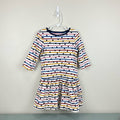Mini Boden Polka Dot Rainbow Stripe Dress 6-7