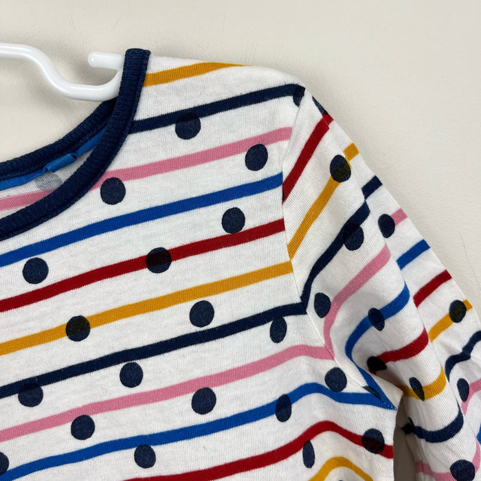 Mini Boden Polka Dot Rainbow Stripe Dress 6-7