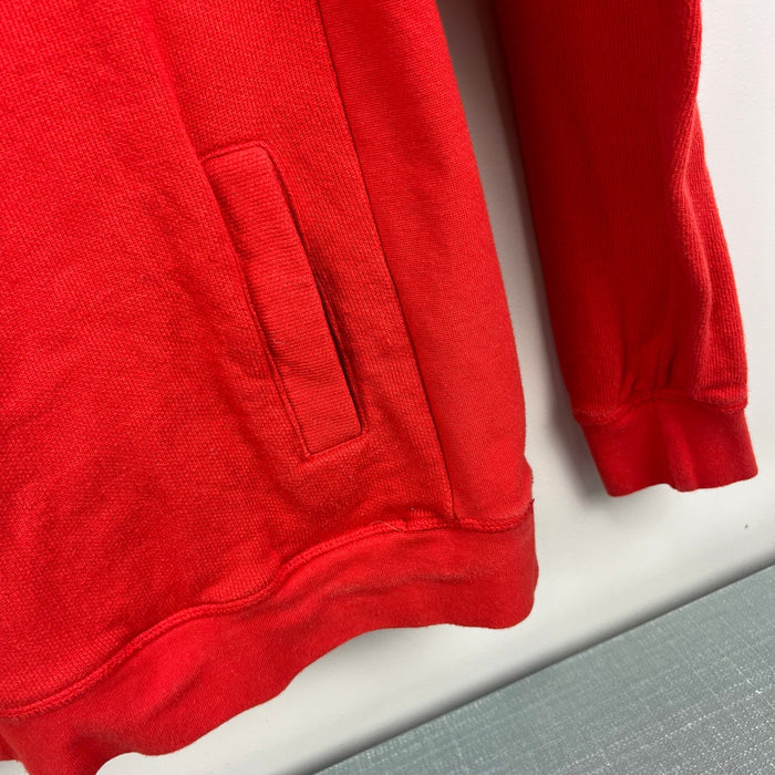 Mini Boden Rainbow Stripe Hoodie Red 9-10